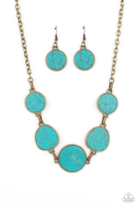 Paparazzi Accessories - Santa Fe Flats - Brass Necklace - Bling by JessieK