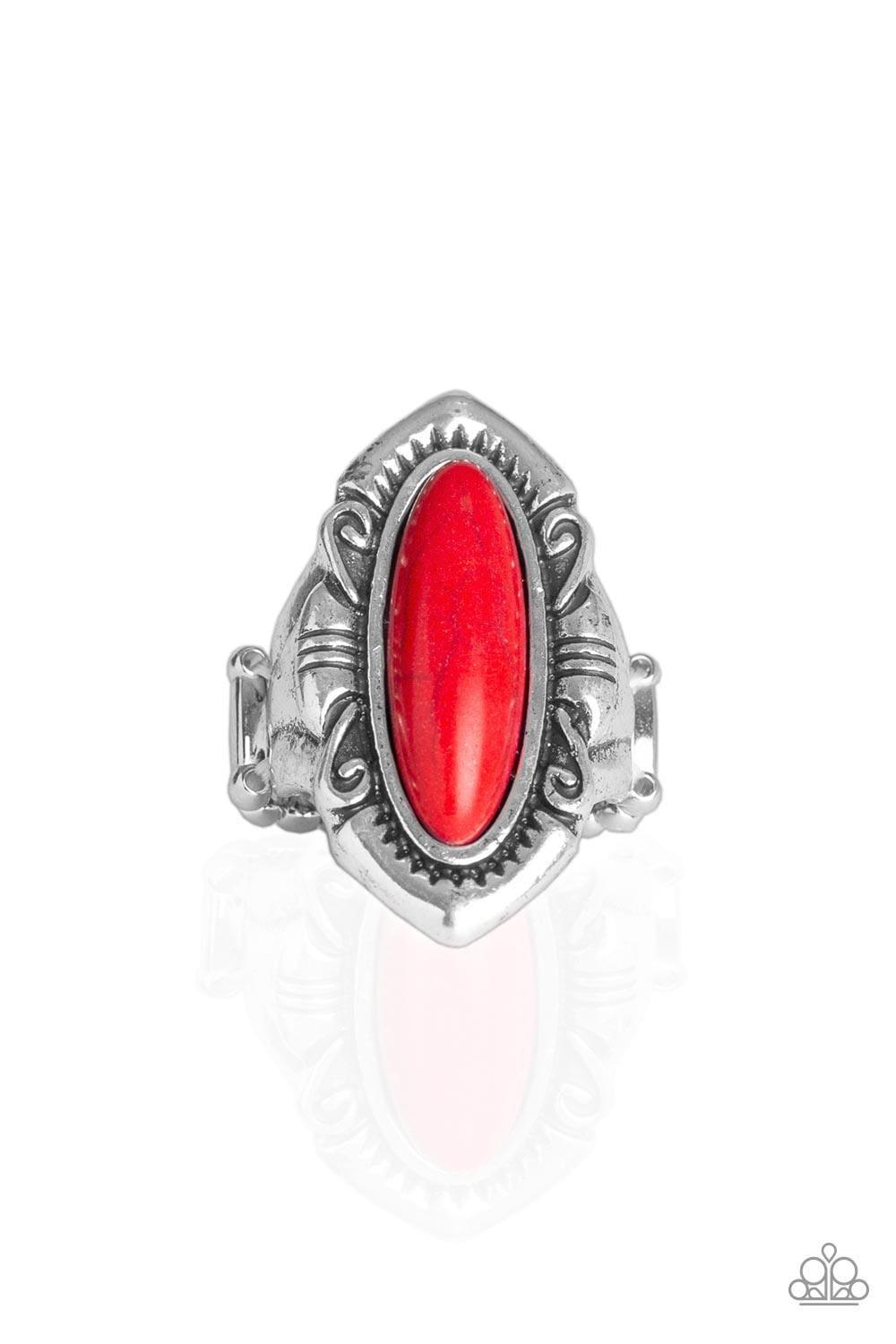 Paparazzi Accessories - Santa Fe Serenity - Red Ring - Bling by JessieK