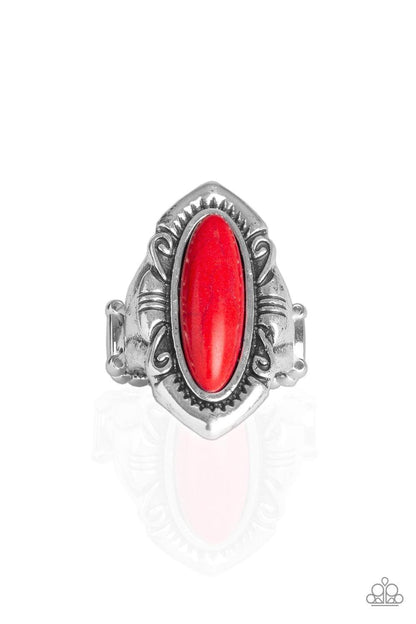 Paparazzi Accessories - Santa Fe Serenity - Red Ring - Bling by JessieK