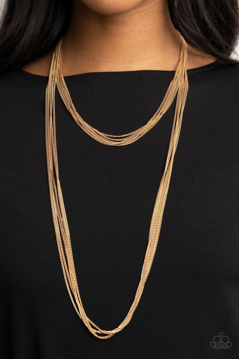Paparazzi Accessories - Save Your Tiers - Gold Necklace - Bling by JessieK