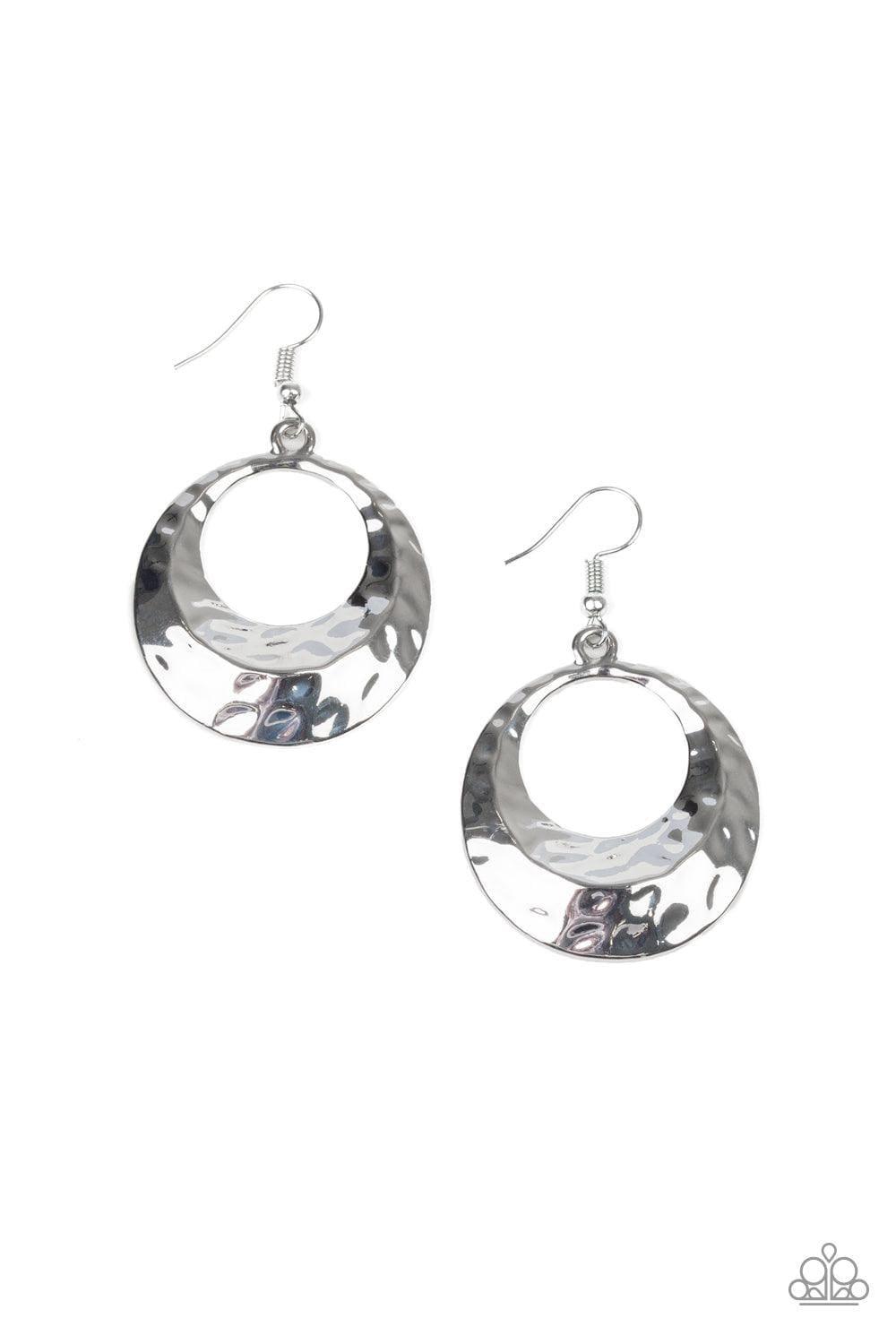 Paparazzi Accessories - Savory Shimmer - Silver Earrings - Bling by JessieK