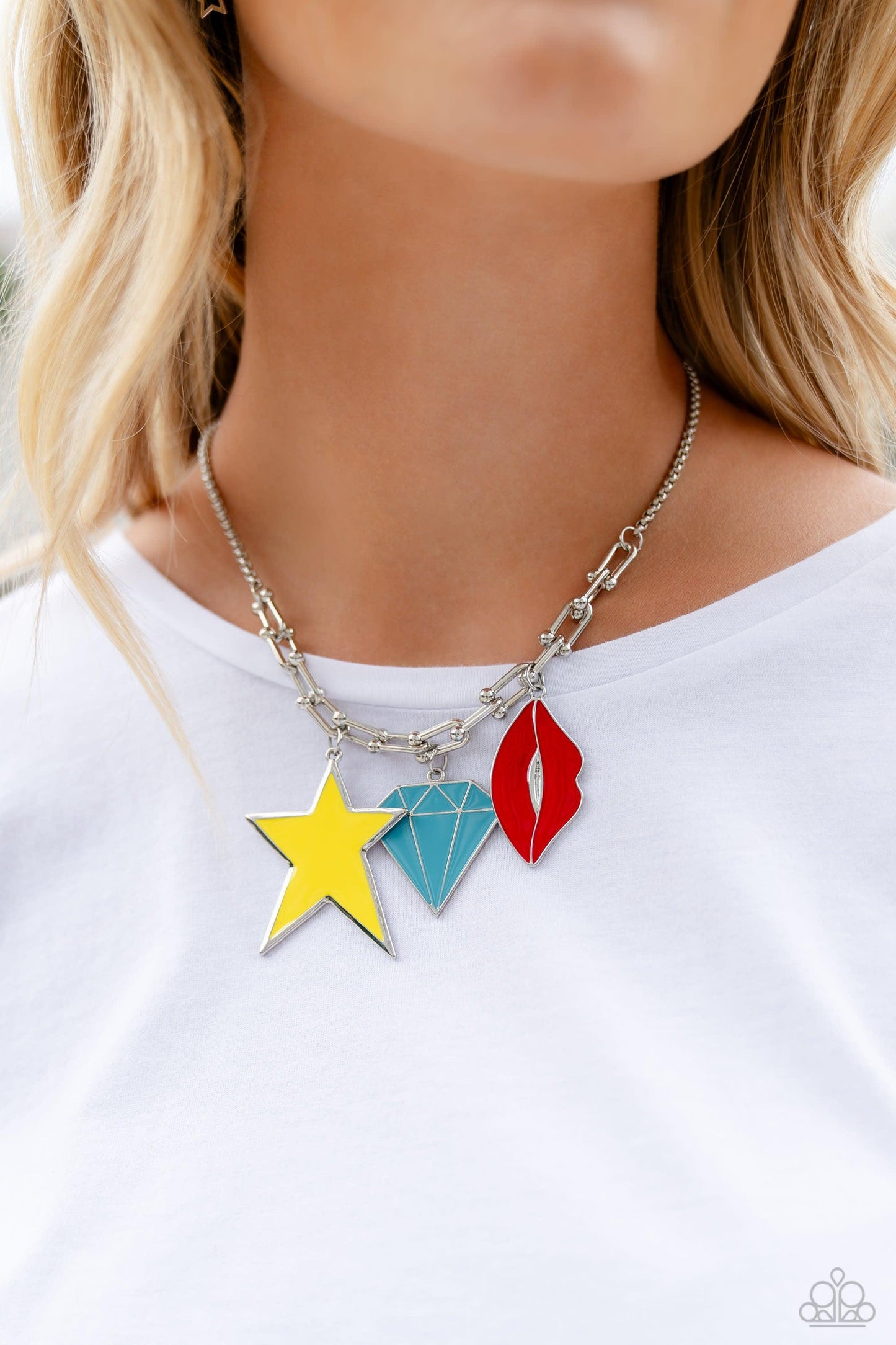 Paparazzi Accessories - Scouting Shapes - Multicolor Necklace - Bling by JessieK