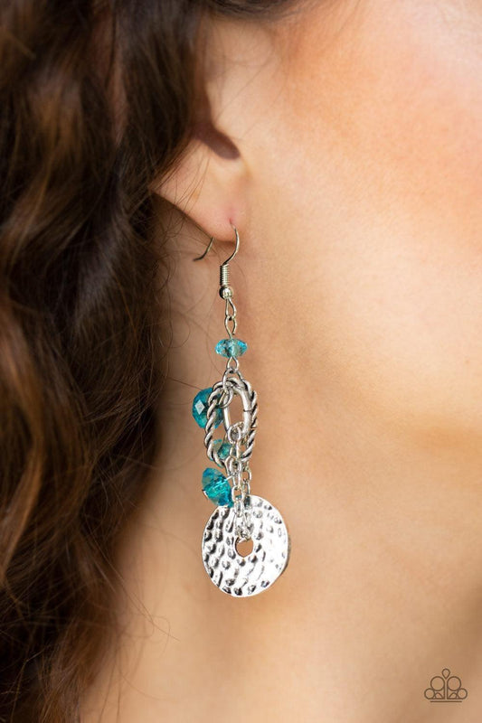 Paparazzi Accessories - Seaside Catch - Blue Earrings - Bling by JessieK