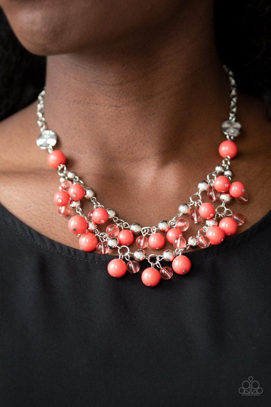 Paparazzi Accessories - Seaside Soiree - Orange (coral) Necklace - Bling by JessieK
