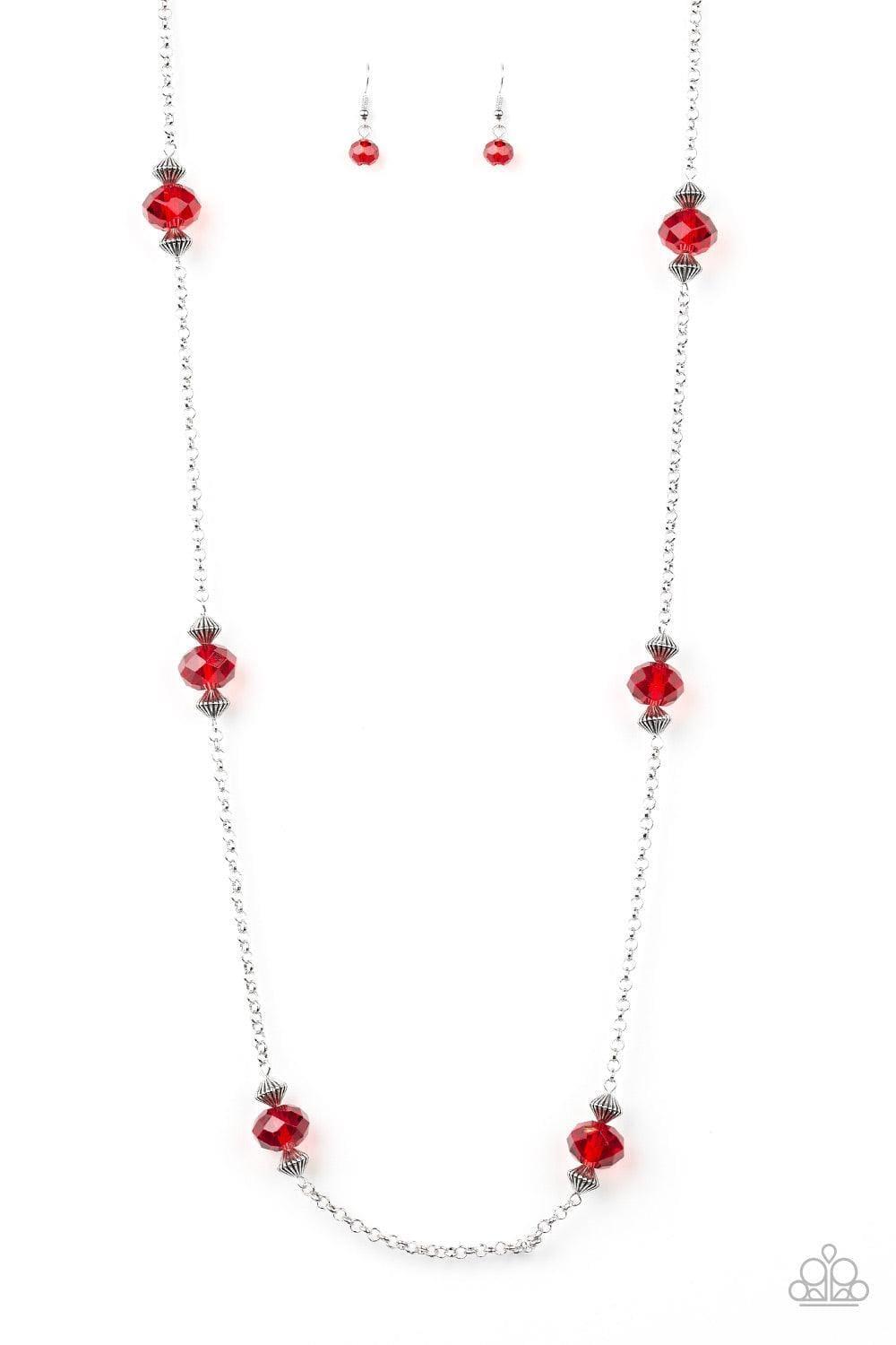 Paparazzi Accessories - Season Of Sparkle - Red Necklace - Bling by JessieK