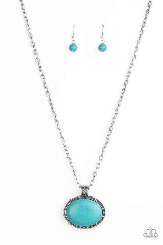 Paparazzi Accessories - Sedimentary Colors - Blue Turquoise Necklace - Bling by JessieK