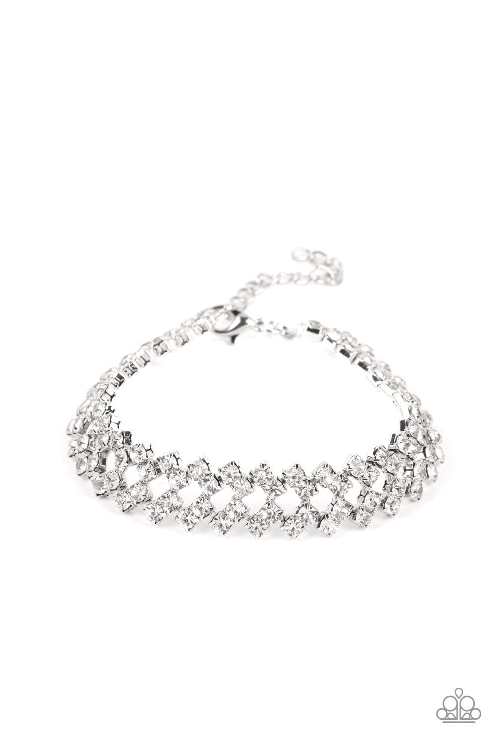 Paparazzi Jewelry Seize The Sizzle - White Bracelet Bling By Jessiek ...