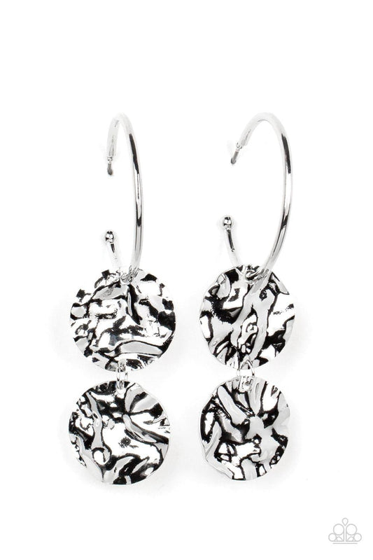 Paparazzi Accessories - Sending Shock Waves - Silver Earrings - Bling by JessieK