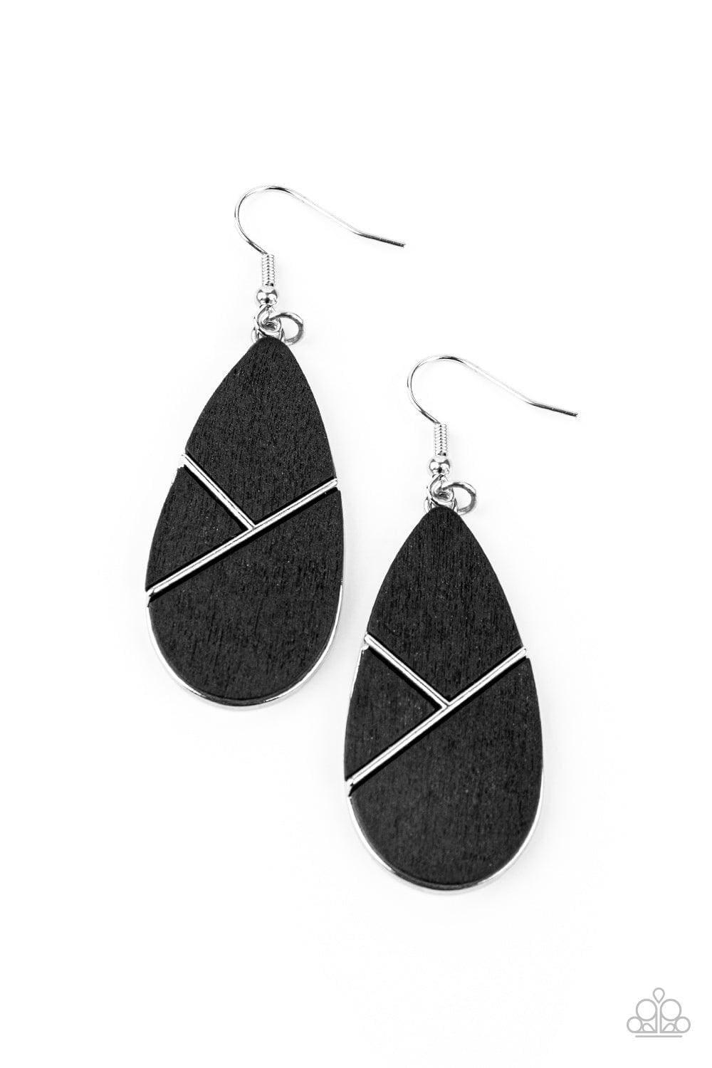 Paparazzi Accessories - Sequoia Forest - Black Earrings - Bling by JessieK
