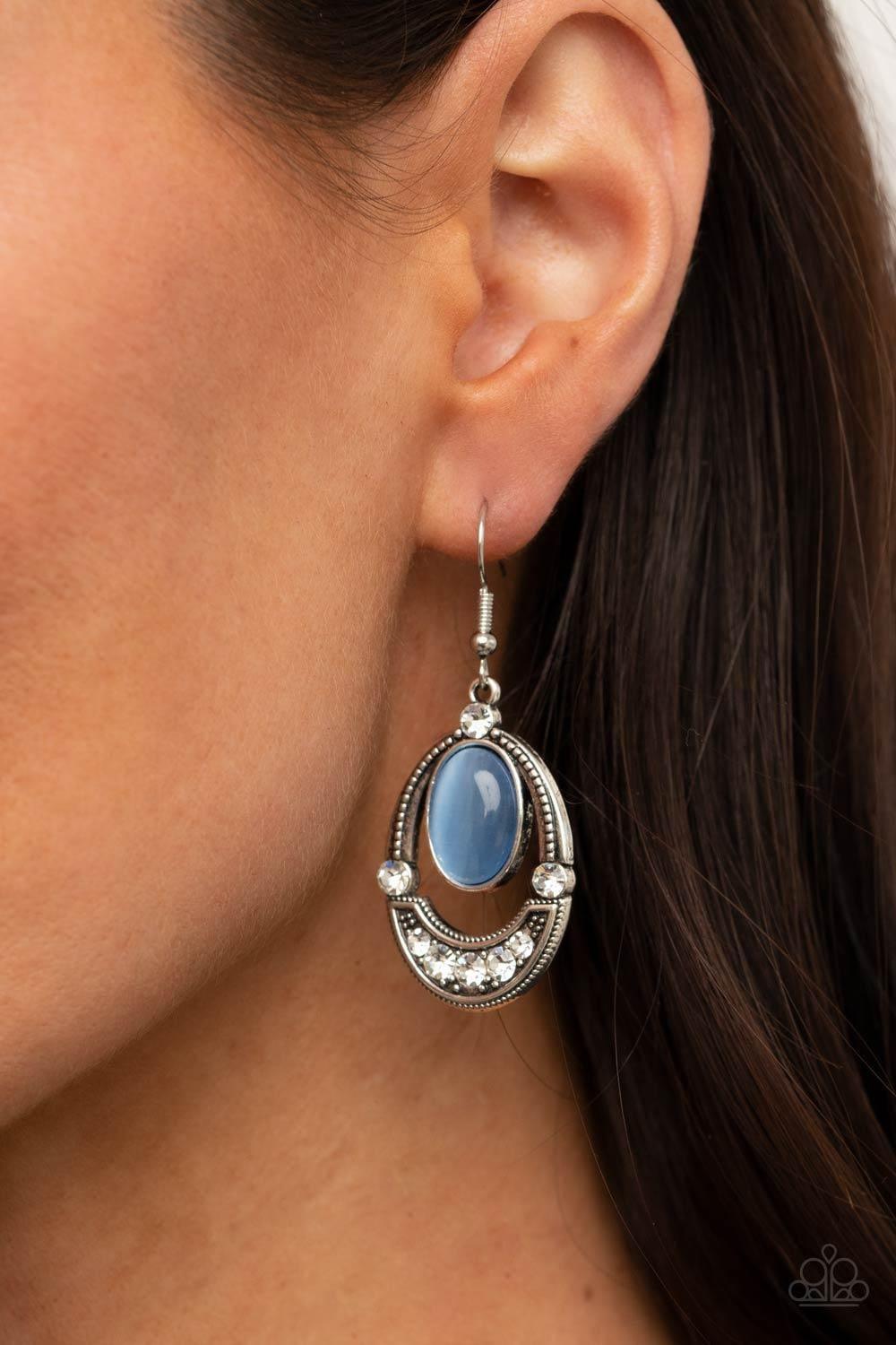 Paparazzi Accessories - Serene Shimmer - Blue Earrings - Bling by JessieK