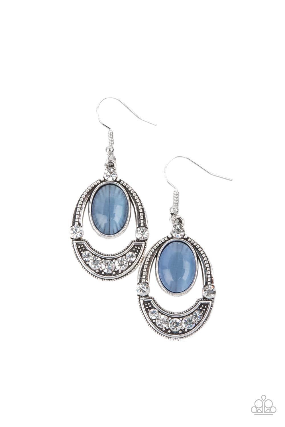 Paparazzi Accessories - Serene Shimmer - Blue Earrings - Bling by JessieK