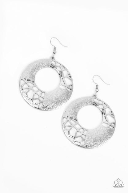 Paparazzi Accessories - Shattered Shimmer - Silver Earrings - Bling by JessieK
