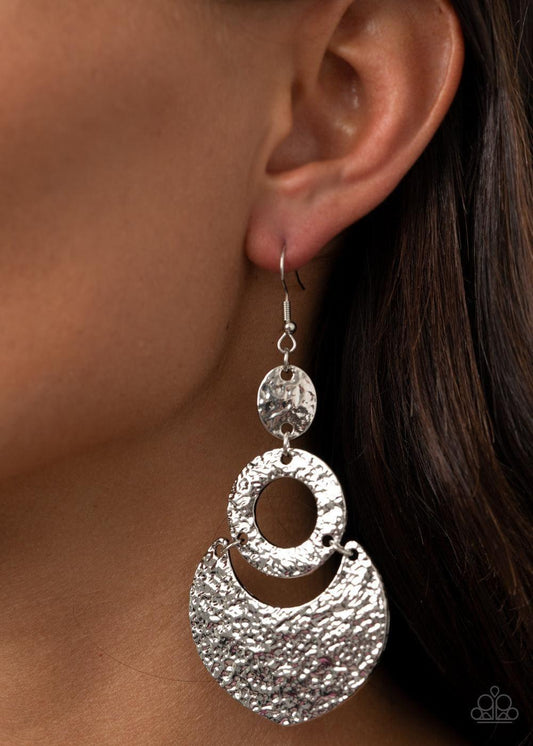 Paparazzi Accessories - Shimmer Suite - Silver Earrings - Bling by JessieK