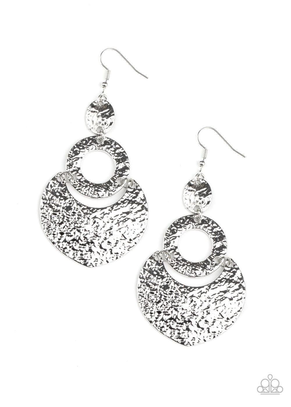 Paparazzi Accessories - Shimmer Suite - Silver Earrings - Bling by JessieK