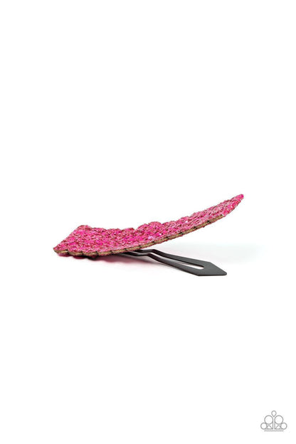 Paparazzi Accessories - Shimmery Sequinista - Pink Hair Clip - Bling by JessieK