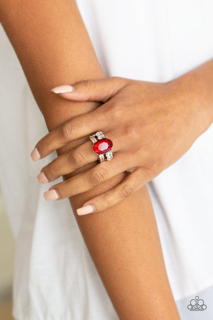Paparazzi Accessories - Shine Bright Like a Diamond - Red Ring - Bling by JessieK