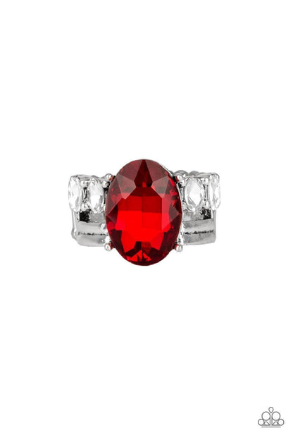 Paparazzi Accessories - Shine Bright Like a Diamond - Red Ring - Bling by JessieK