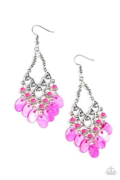 Paparazzi Accessories - Shore Bait - Pink Earrings - Bling by JessieK