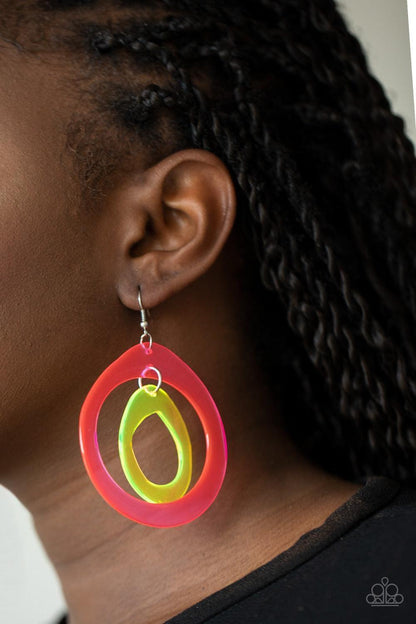 Paparazzi Accessories - Show Your True Neons - Multicolor Neon Earrings - Bling by JessieK
