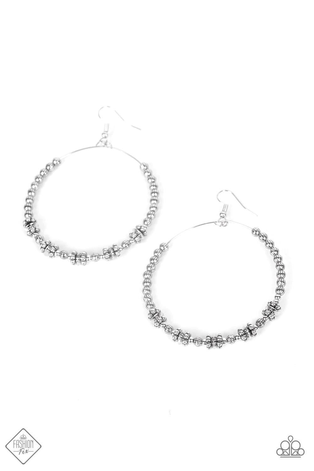 Paparazzi Accessories - Simple Synchrony - Silver Earrings - Bling by JessieK