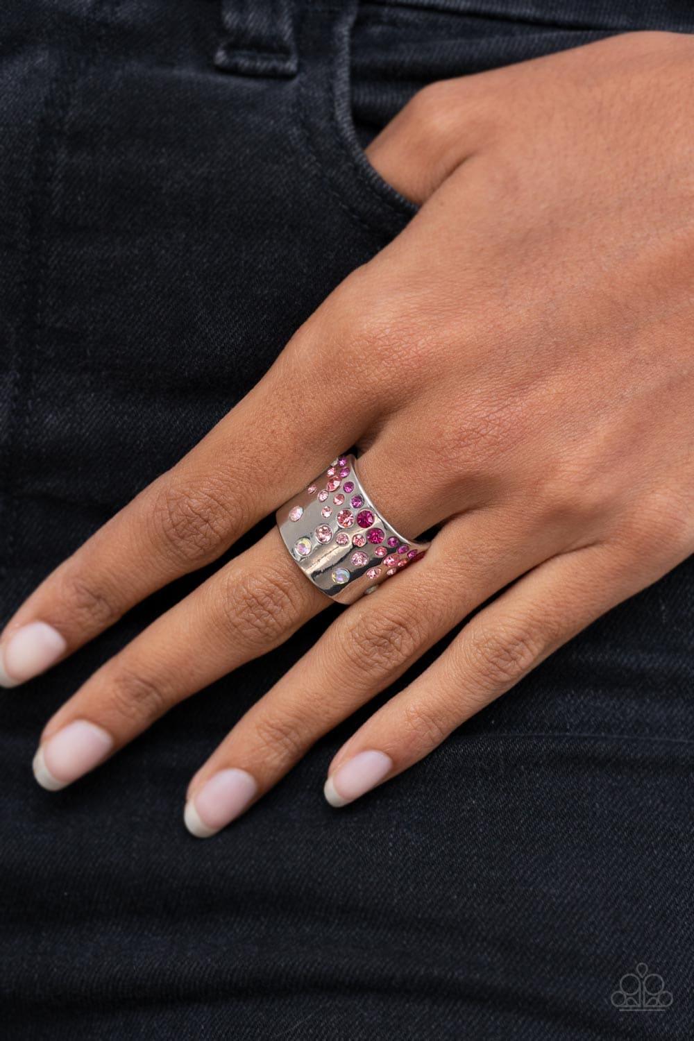 Paparazzi Accessories - Sizzling Sultry - Pink Ring - Bling by JessieK