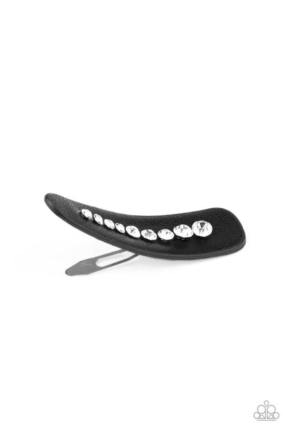 Paparazzi Accessories - Snap Out Of It! - Black Hair Clip - Bling by JessieK