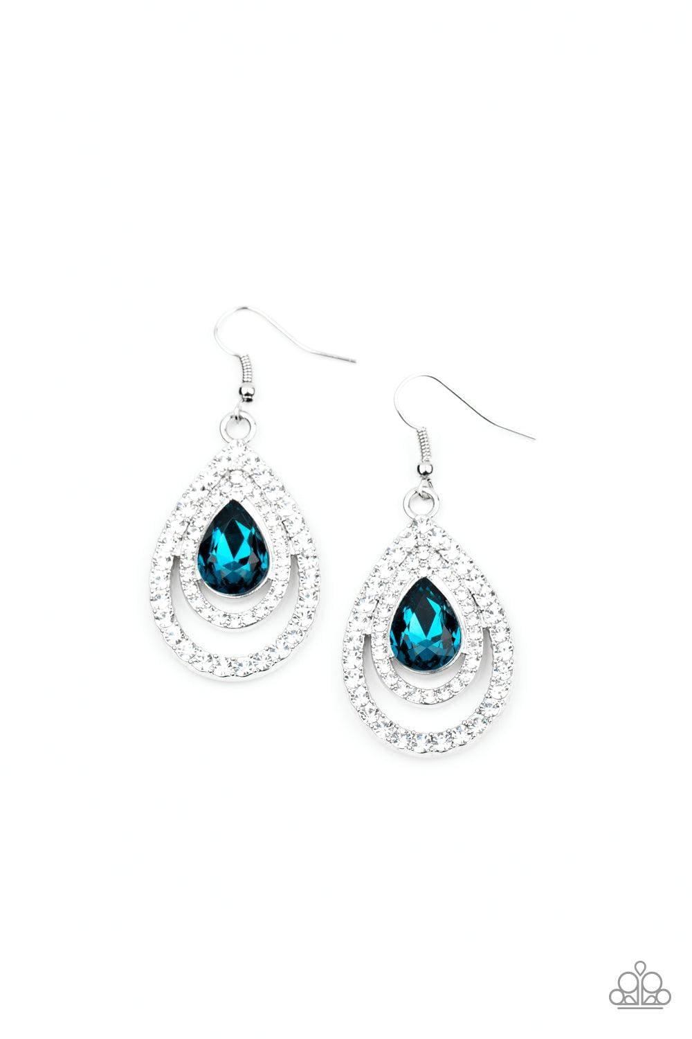 Paparazzi Accessories - So The Story Glows - Blue Earrings - Bling by JessieK