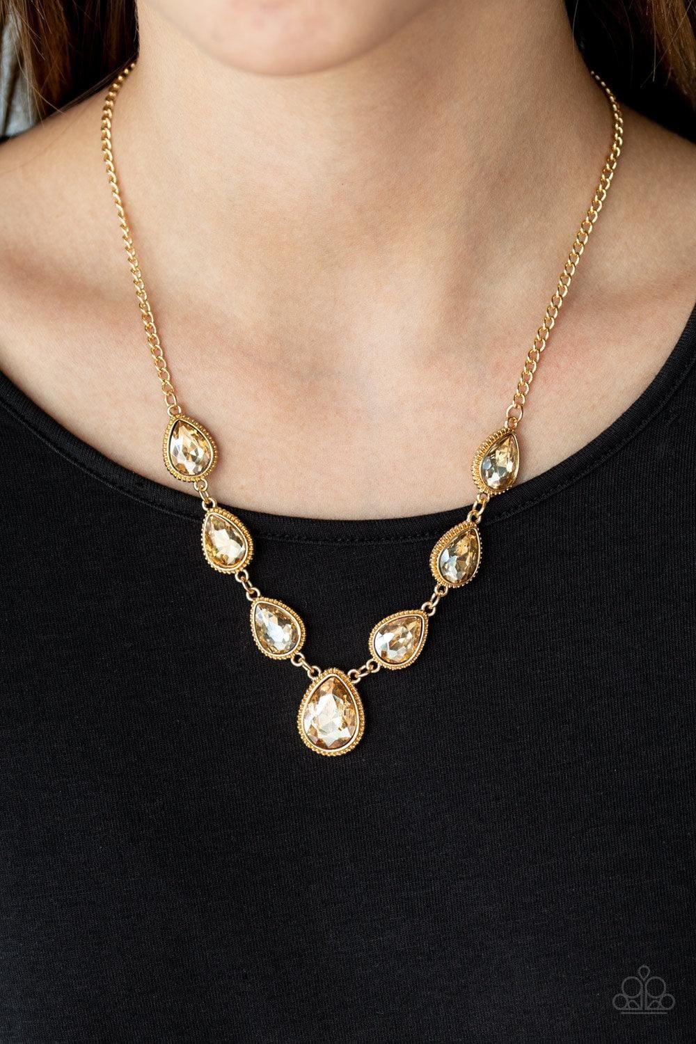 Paparazzi Accessories - Socialite Social - Gold Necklace - Bling by JessieK