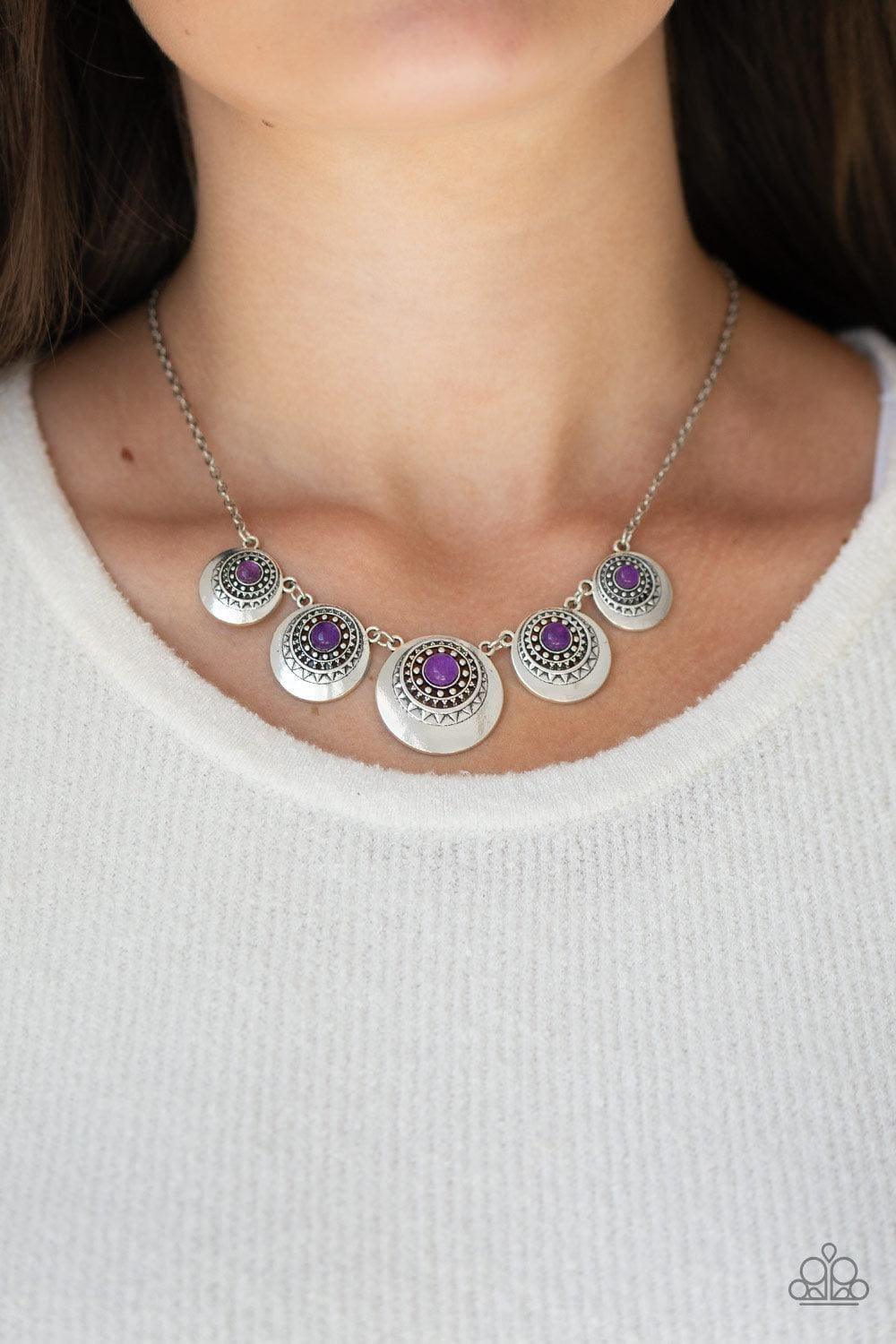 Paparazzi Accessories - Solar Beam - Purple Necklace - Bling by JessieK