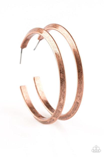 Paparazzi Accessories - Some Like It Haute - Copper Hoop Earrings - Bling by JessieK