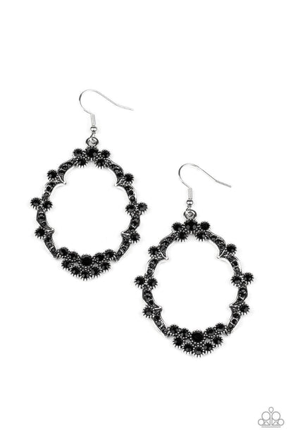 Paparazzi Accessories - Sparkly Status - Black Earrings - Bling by JessieK