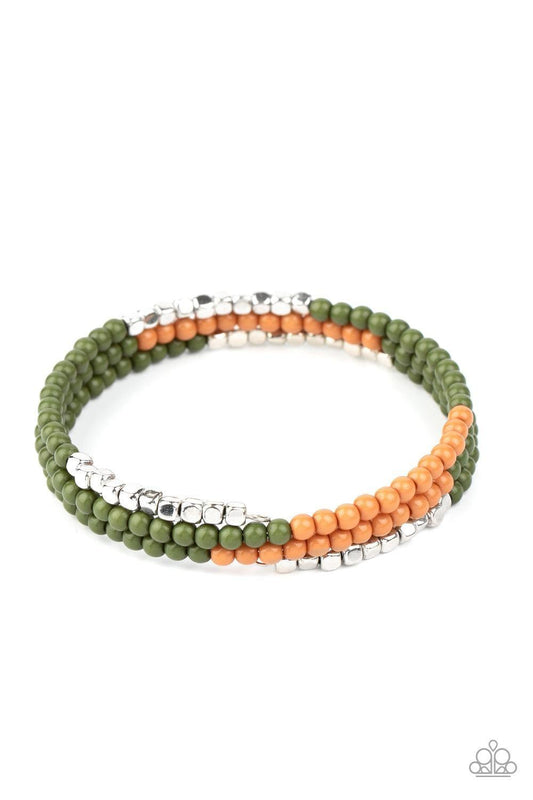 Paparazzi Accessories - Spiral Dive - Green Bracelets - Bling by JessieK