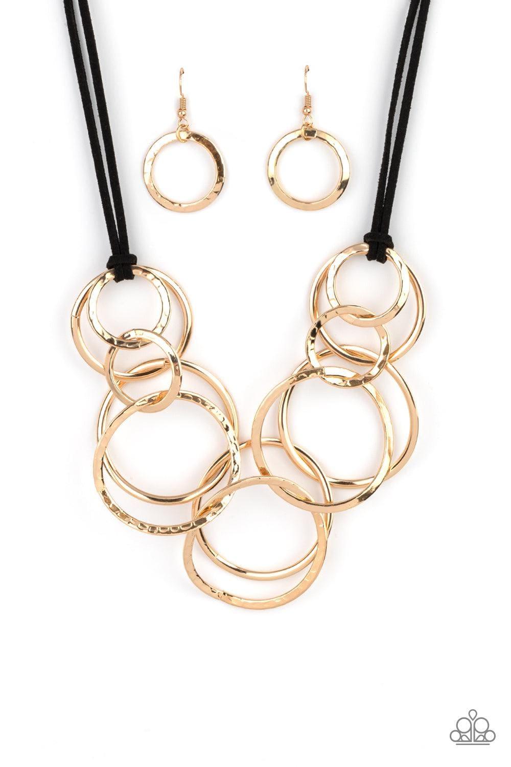 Paparazzi Accessories - Spiraling Out Of Couture - Gold Necklace - Bling by JessieK