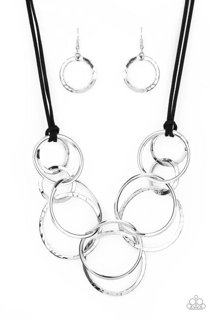 Paparazzi Accessories - Spiraling Out Of Couture - Silver Necklace - Bling by JessieK