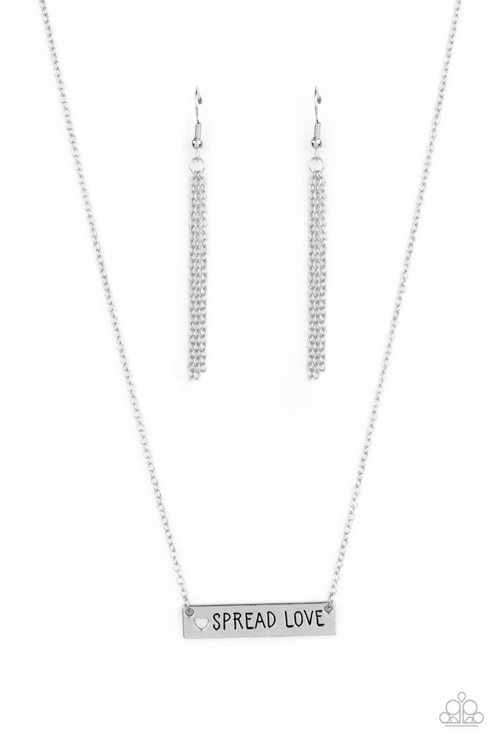 Paparazzi Accessories - Spread Love - Silver Necklace - Bling by JessieK
