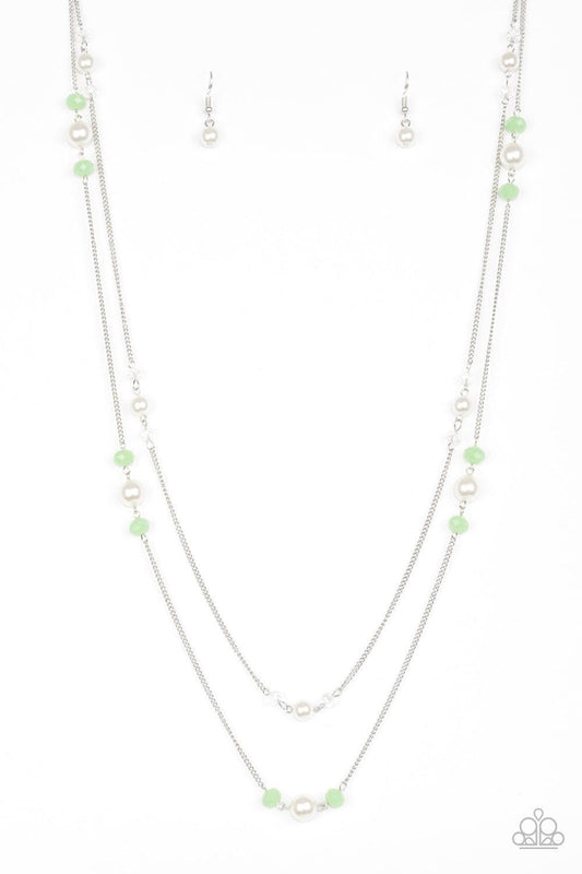 Paparazzi Accessories - Spring Splash - Green Necklace - Bling by JessieK