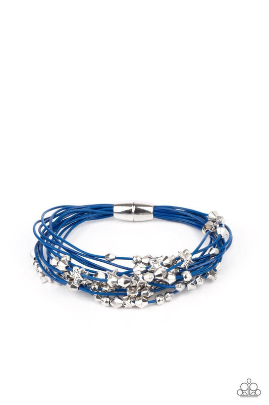 Paparazzi Accessories - Star-studded Affair - Blue Bracelet - Bling by JessieK