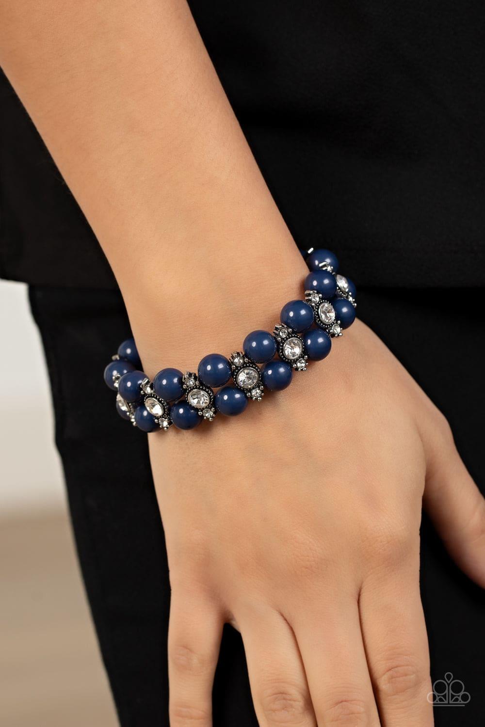 Paparazzi blue pearl bracelet discount
