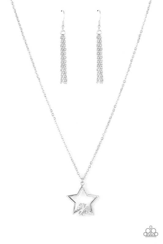 Paparazzi Accessories - Starry Fireworks - White Necklace - Bling by JessieK