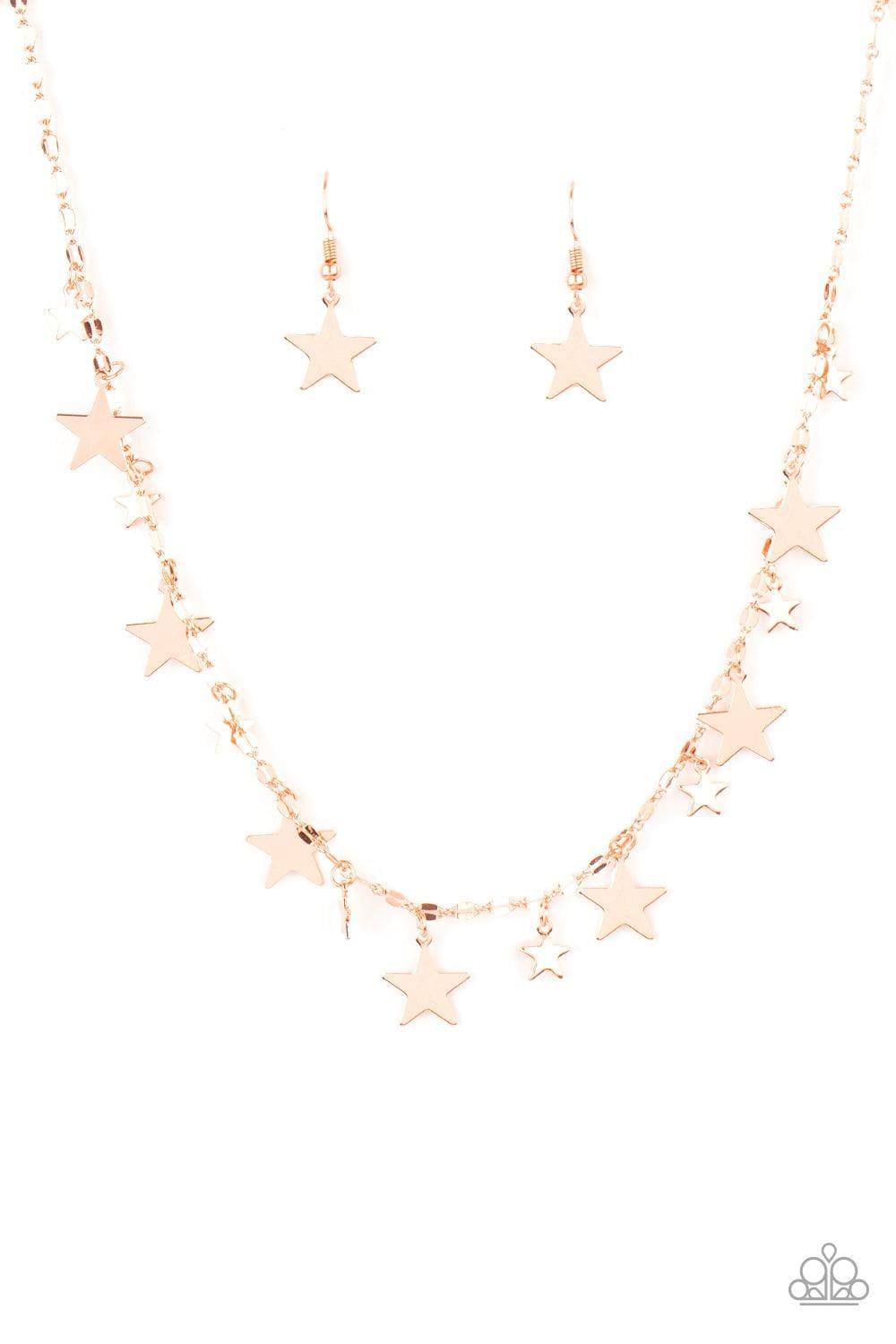 Paparazzi Accessories - Starry Shindig - Copper Dainty Necklace - Bling by JessieK