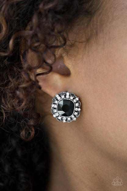 Paparazzi Accessories - Starry Starlet - Black Earrings - Bling by JessieK