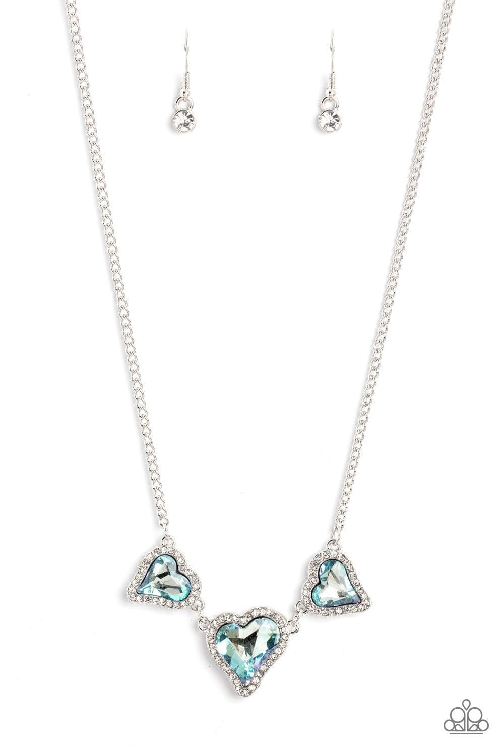 Paparazzi Accessories - State Of The Heart - Blue Necklace - Bling by JessieK