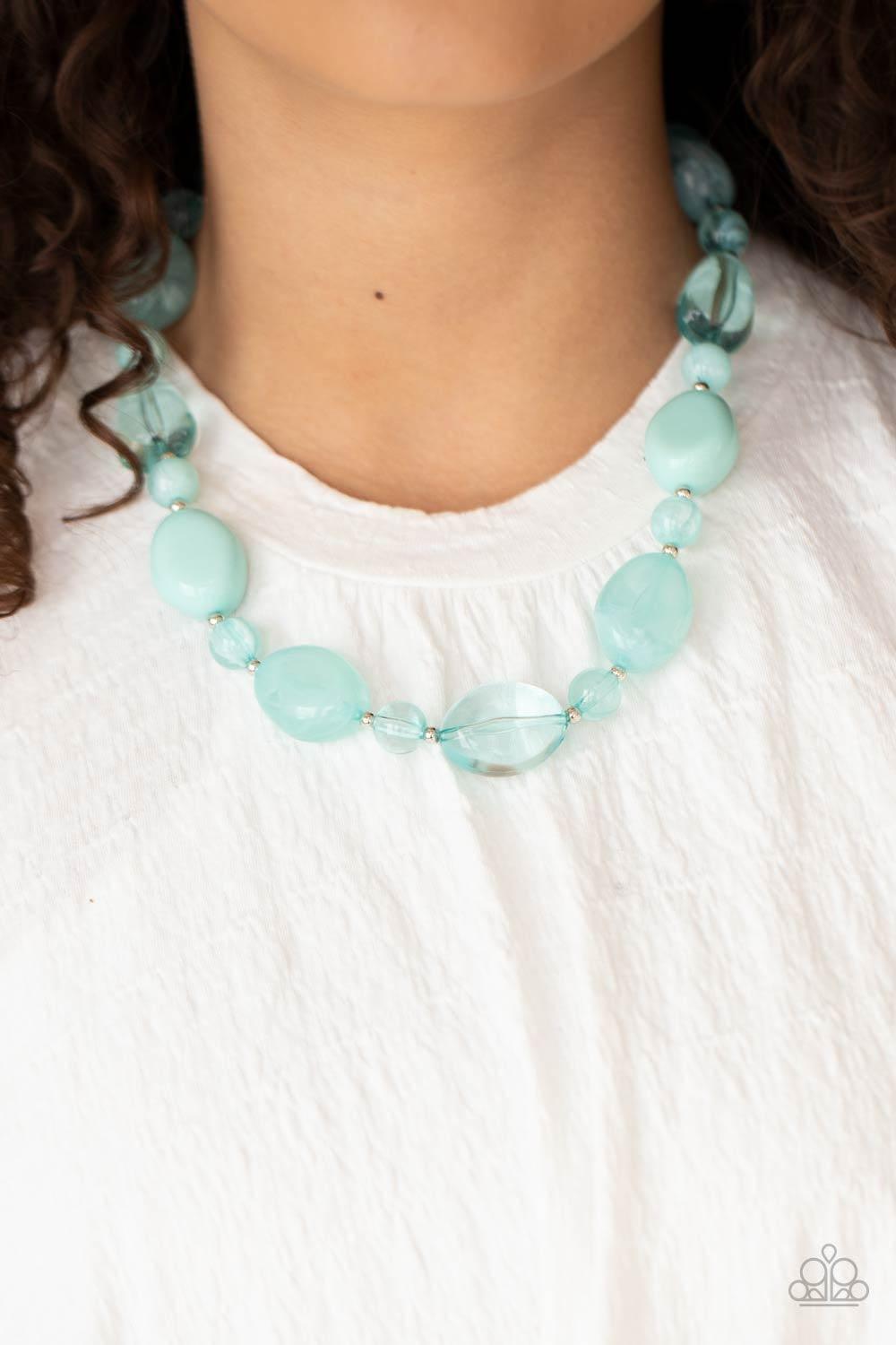 Paparazzi Accessories - Staycation Stunner - Blue Necklace - Bling by JessieK