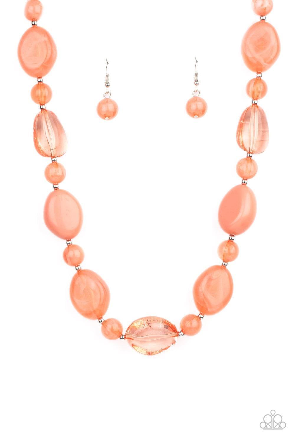 Paparazzi Accessories - Staycation Stunner - Orange Necklace - Bling by JessieK
