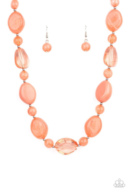 Paparazzi Accessories - Staycation Stunner - Orange Necklace - Bling by JessieK