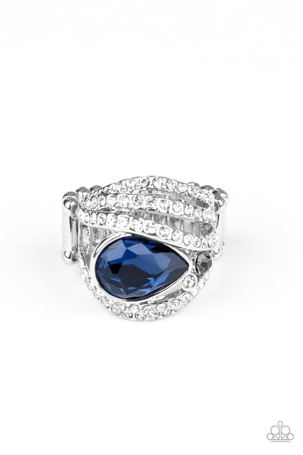 Paparazzi Jewelry Stepping Up The Glam Blue Ring Bling By Jessiek Bling by JessieK