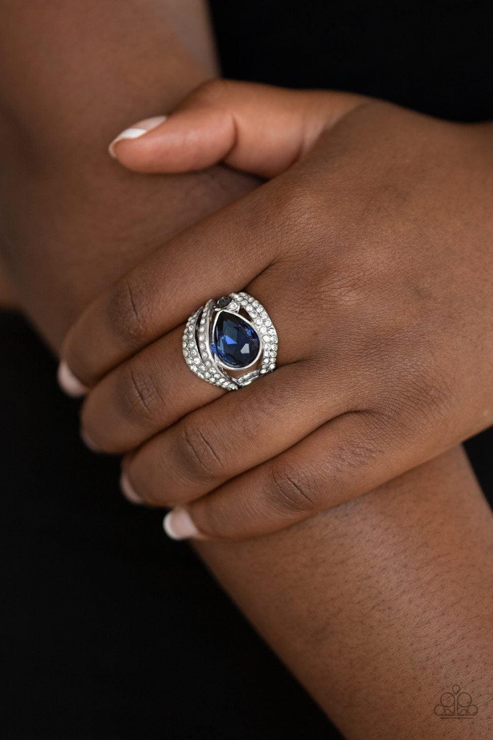 Bling it on blue ring paparazzi outlet