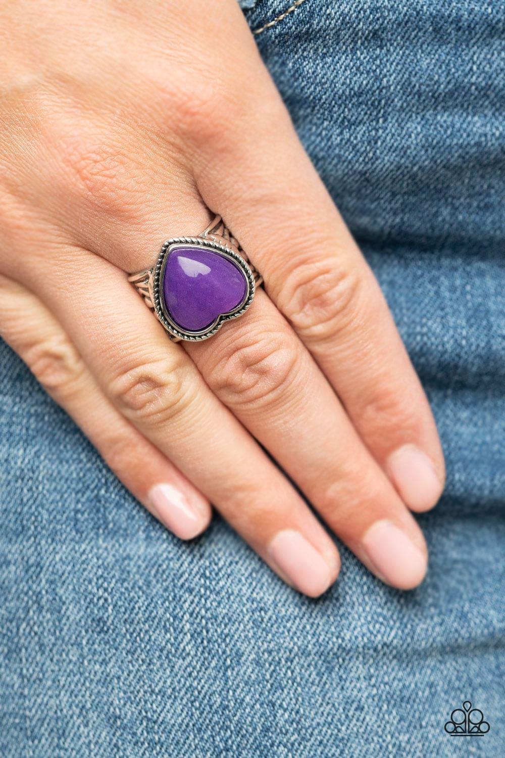 Paparazzi Accessories - Stone Age Admirer - Purple Ring - Bling by JessieK