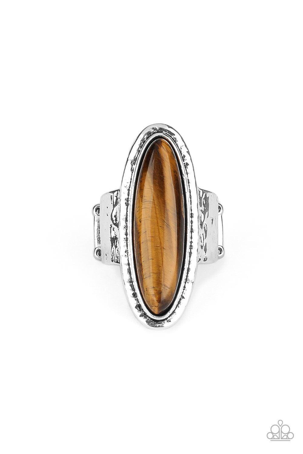 Paparazzi Accessories - Stone Mystic - Brown Ring - Bling by JessieK