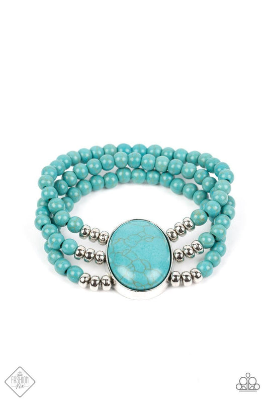 Paparazzi Accessories - Stone Pools - Blue Bracelet - Bling by JessieK